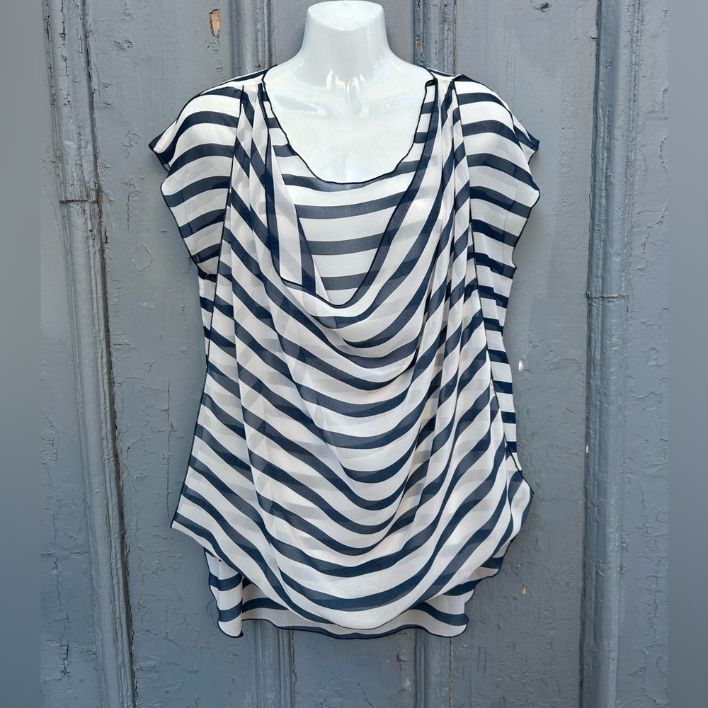 Willowmore striped sheer blouse, Approx M